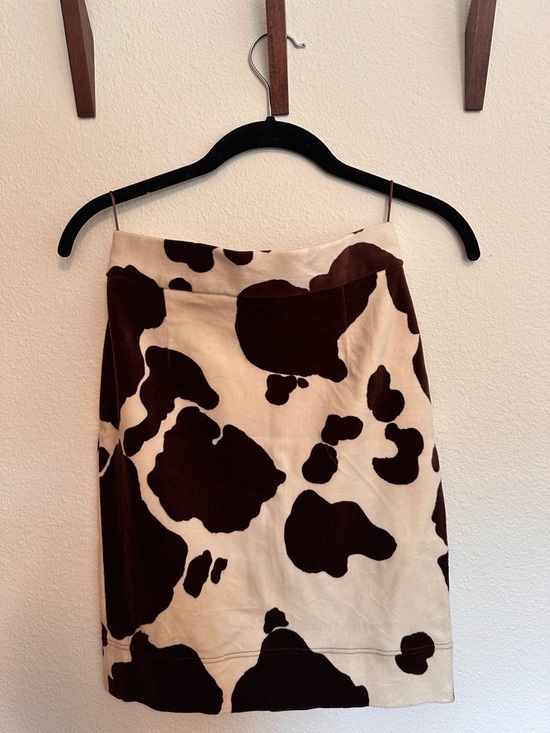 Moschino Dresses & Skirts - Vintage Cheap and Chic byMoschino Cream and Brown Cow-Print Pencil Skirt